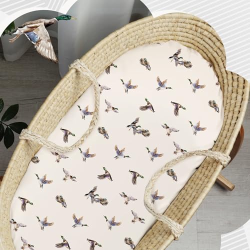 4 Pack Mallard Duck Bassinet Sheets Set
