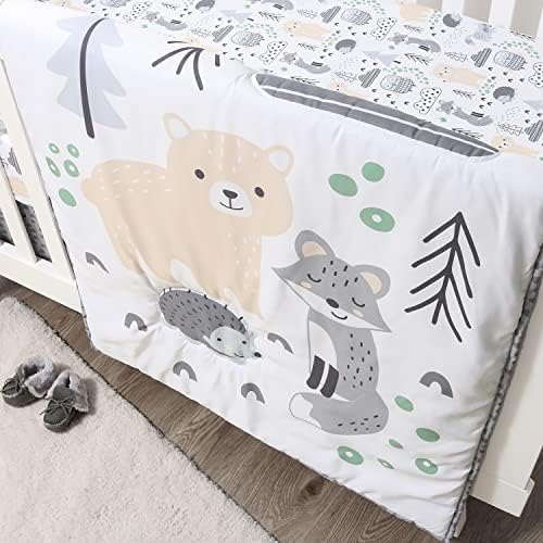 The Peanutshell 5 Piece Baby Crib Bedding Set - Woodscape
