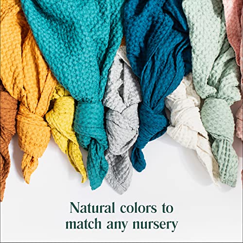Simka Rose Waffle Cotton Baby Blanket - Soft and Breathable for Newborns