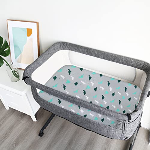 Springspirit Bassinet Sheet 4 Pack Grey