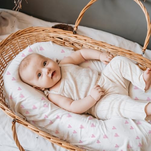 Soarwg Kids Bassinet Sheets 2-Pack Soft Breathable