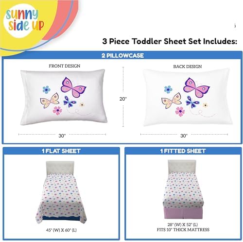 Sunny Side Up Flutter Toddler Sheet Set - 3 Piece
