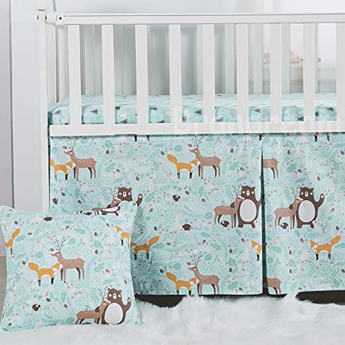 Brandream Boys Animal Crib Bedding Set 3 Piece 100 Cotton