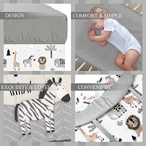 4 Piece Woodland Forest Animals Crib Bedding Set
