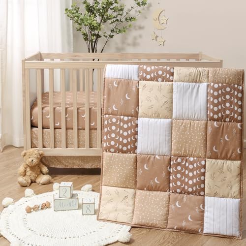The Peanutshell 3-Piece Crib Bedding Set - Boho Celestial