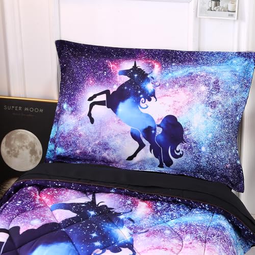 Wowelife Unicorn Toddler Bedding Set for Girls