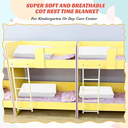 Lounsweer 10-Pack Daycare Blanket 39 x 59 Inch White