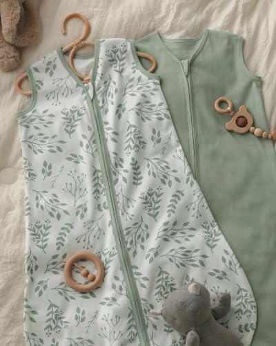 Yoofoss Organic Cotton Sleep Sack 0-6 Months 3 Pack