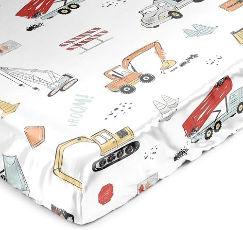 Sweet Jojo Designs Construction Truck Crib Sheet 1