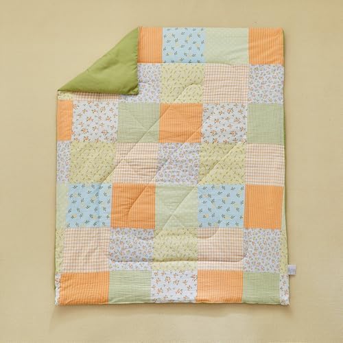 DuShow Toddler Bedding Set 4 Piece Orange Floral