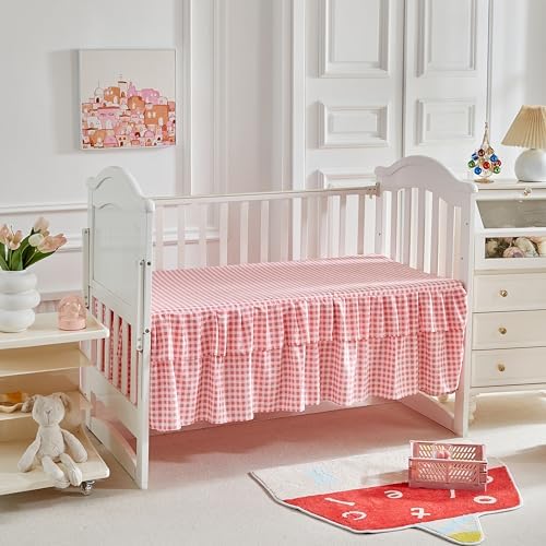 UOZZI BEDDING 3-Piece Floral Crib Bedding Set