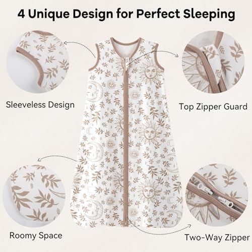 Unnivoll Baby Sleep Sack 0-6 Months 3 Pack Lightweight 05 TOG