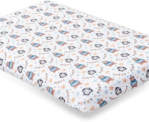 Cozary Baby Bassinet Fitted Sheets Waterproof Breathable Animal Cartoon 1PC