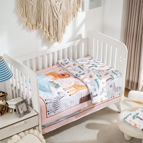 TINYHARBO Crib Bedding Set 4 Pieces