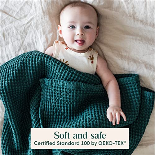 Simka Rose Waffle Cotton Baby Blanket - Soft and Breathable for Newborns