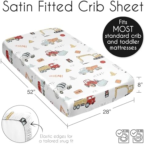 Sweet Jojo Designs Construction Truck Crib Sheet 1