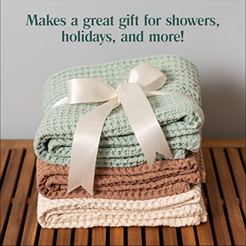 Simka Rose Waffle Cotton Baby Blanket - Soft and Breathable for Newborns