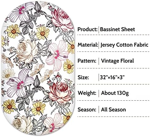 HNHUAMING Bassinet Sheet Jersey Cotton for Baby BoyGirl