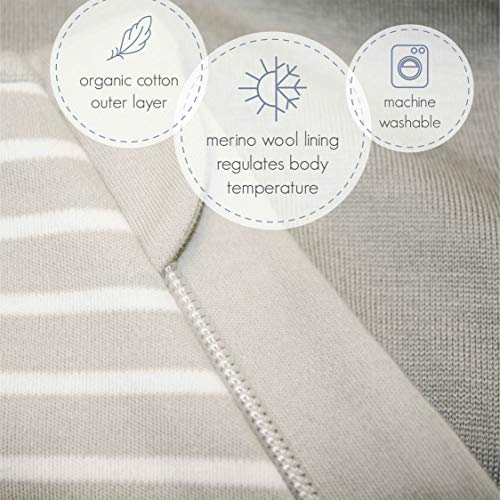 Woolino Merino Wool Sleep Bag for Baby - 6-18 Months - Stars Design