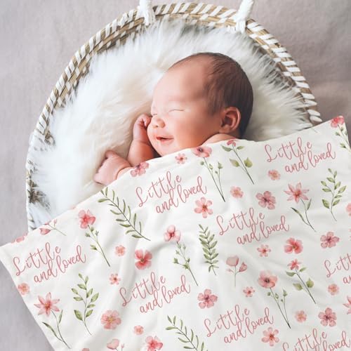 CIVARUA KIDS Floral Baby Blanket - Soft Minky Blanket for Girls