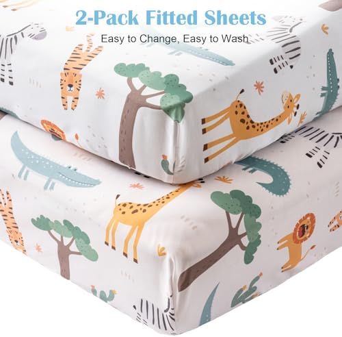 TINYHARBO Crib Bedding Set 4 Pieces
