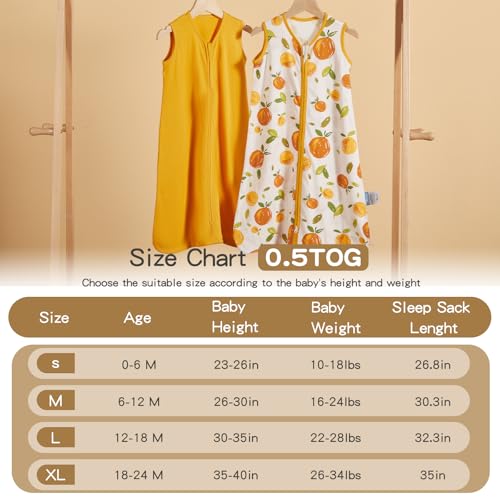 TILLYOU 0-6 Months Sleep Sack 2 Pack with 2-Way Zipper