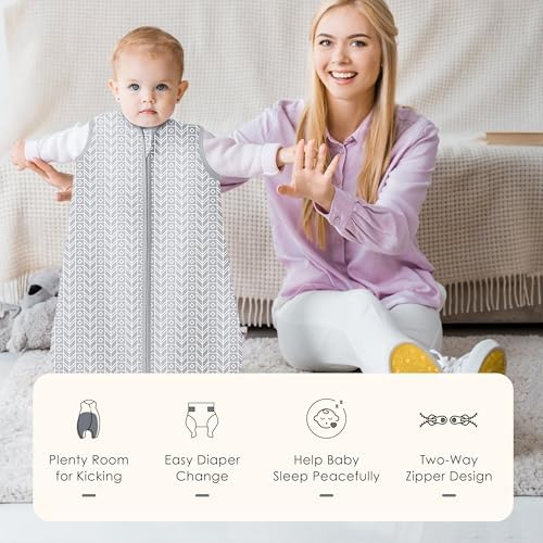 SWEET DOLPHIN 3-Pack Baby Sleep Sacks 0-6 Months