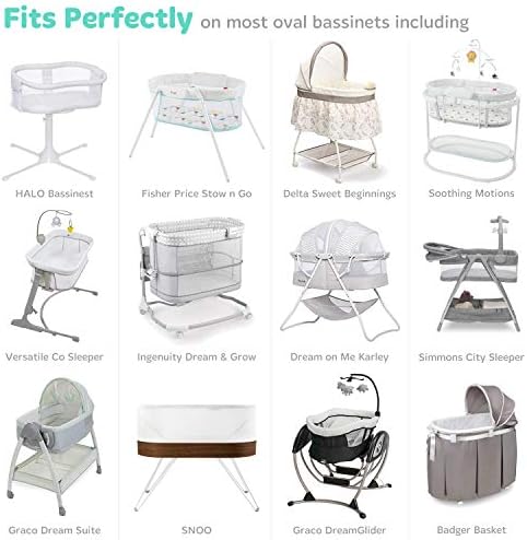 Cuddly Cubs Bassinet Fitted Sheets - Grey Stripes 2 Pack