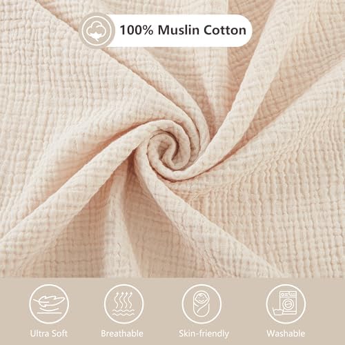 Bearmoss Bassinet Sheets 2 Pack - Muslin Cotton for Baby Boy and Girl