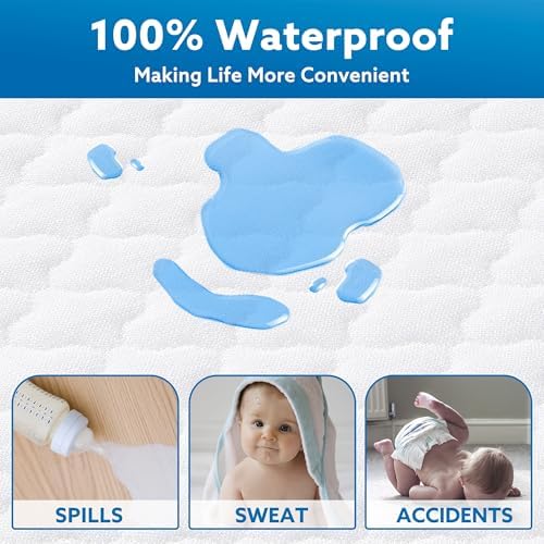 Pro Goleem Bassinet Mattress Pad 32x16 Oval Waterproof Bamboo Cover
