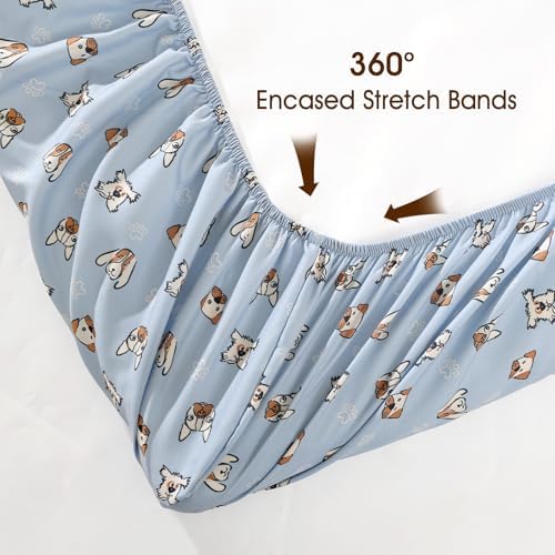PHF 3 Pack Bassinet Sheets with Pet Dogs Design