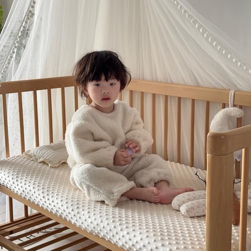 La Sheer Baby Plush Crib Sheet Light Beige