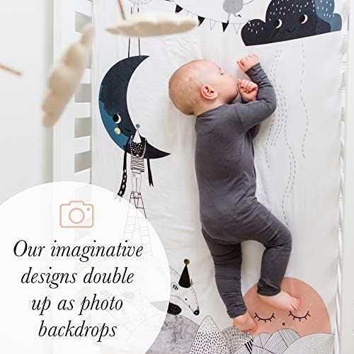 Rookie Humans 100 Cotton Sateen Crib Sheet The Moons Birthday