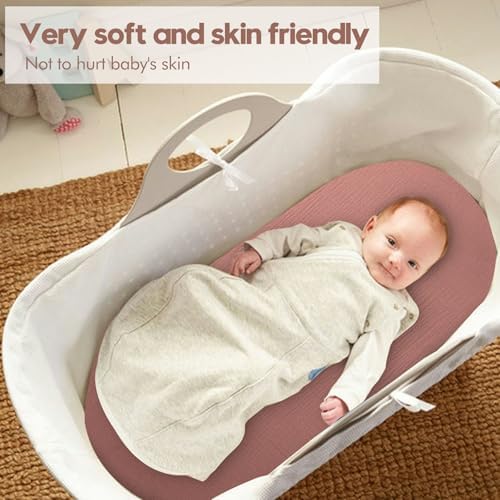 VOMARHUG Muslin Bassinet Sheets 2 Pack Soft Breathable