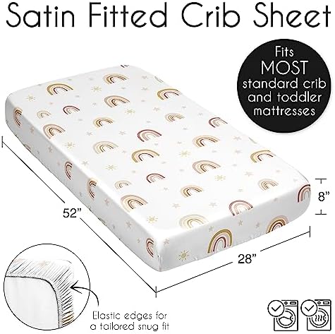 Sweet Jojo Designs Boho Rainbow Crib Sheet 1