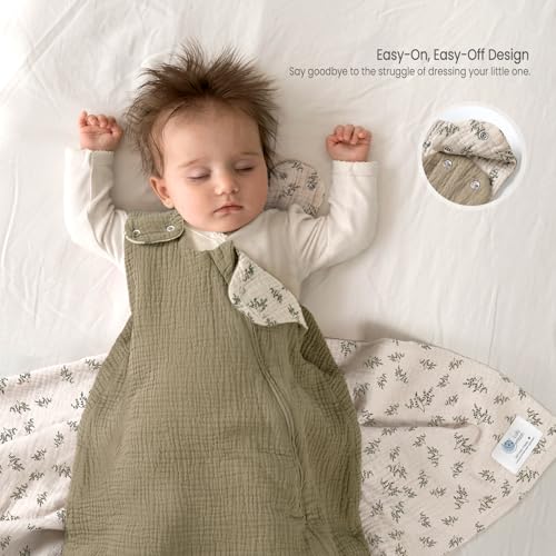 lulumoon Muslin Sleep Sack for Baby 3-9 Months 1