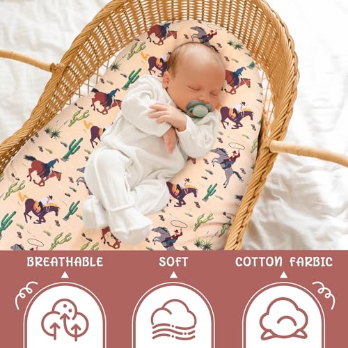 4 Pcs Western Bassinet Sheets for Boys and Girls 1
