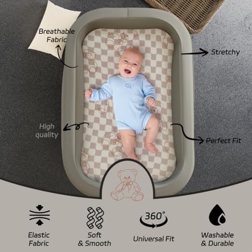 FIGEPO Fitted Baby Neutral Bassinet Sheets Set
