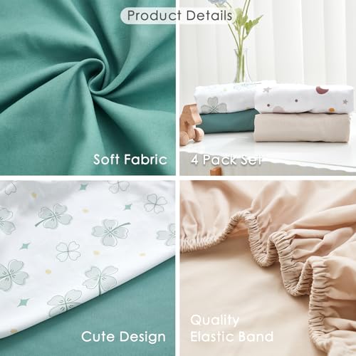 4 Pack Bassinet Sheets - 33x20 for Baby Delight Angelbliss Maxi-COSI