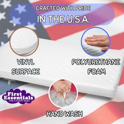 First Essentials Bassinet Cradle Mattress Pad 17X35 Rectangular