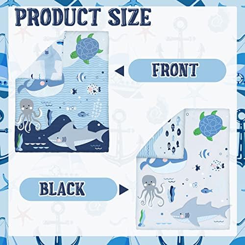 Rtteri 4-Piece Baby Crib Bedding Set with Whale Print