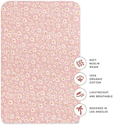Babyletto Daisy Bassinet Sheets - Organic Cotton 360 Fitted