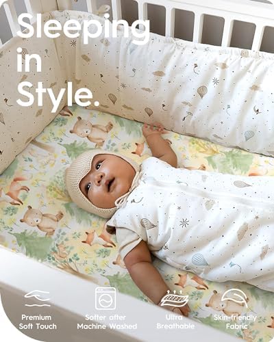 TotBasic Mini Crib Sheets 24x38 Ultra Soft Pack N Play Fitted Sheets