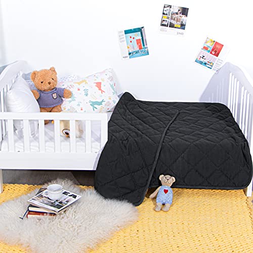 NTBAY Toddler Comforter 39x47 Inches Black