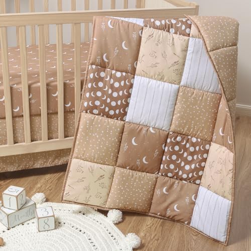 The Peanutshell 3-Piece Crib Bedding Set - Boho Celestial