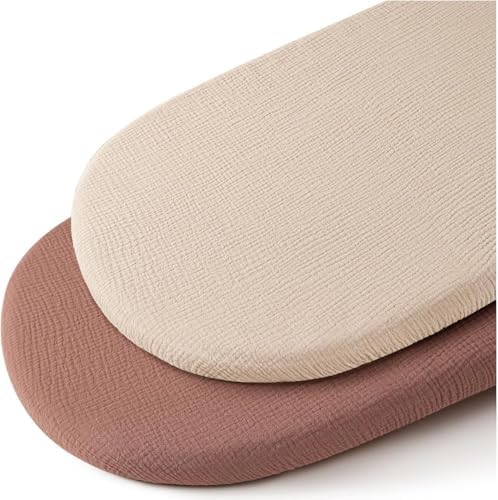 VOMARHUG Muslin Bassinet Sheets 2 Pack Soft Breathable