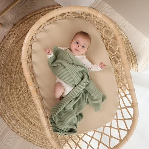Huxie Mini Crib Sheets Organic Cotton Muslin Fitted Sheet 24 x 38