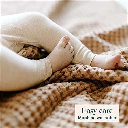 Simka Rose Waffle Cotton Baby Blanket - Soft and Breathable for Newborns