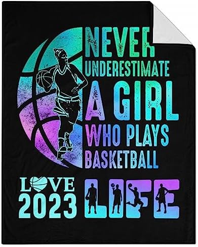 XaocNyx Basketball Throw Blanket for Girls - 40x50 Inches Crib Size