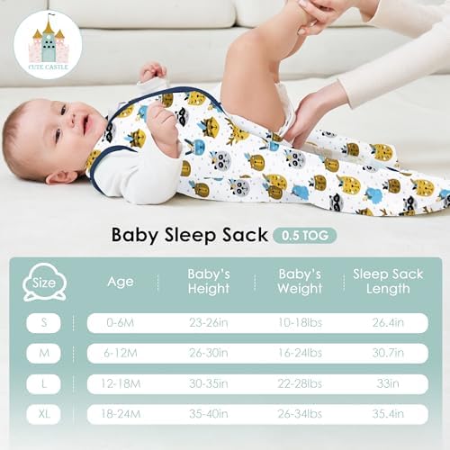 Cute Castle 0-6 Months Sleep Sack 3 Pack 1